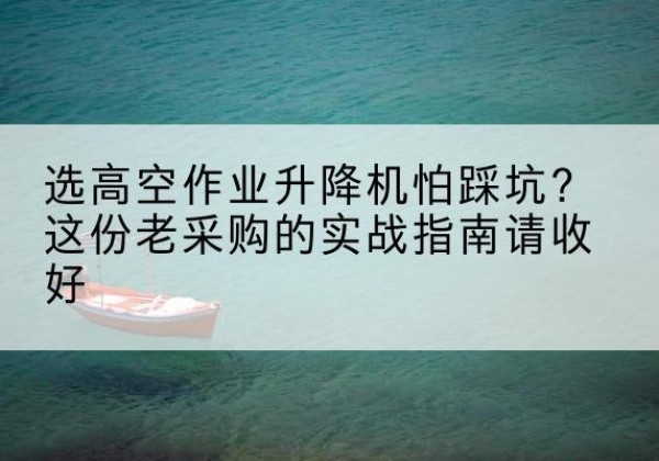 容县高空作业升降机厂家推荐-选高空作业升降机怕踩坑？这份老采购的实战指南请收好